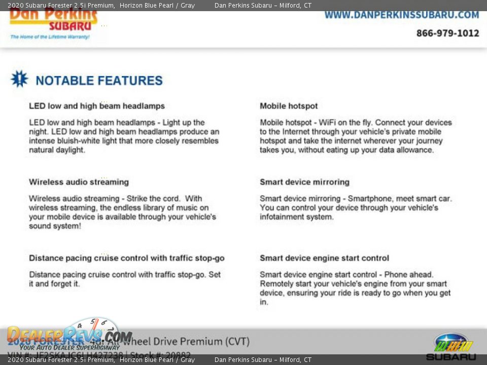 2020 Subaru Forester 2.5i Premium Horizon Blue Pearl / Gray Photo #15