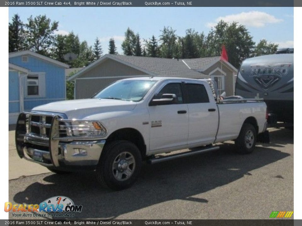 2016 Ram 3500 SLT Crew Cab 4x4 Bright White / Diesel Gray/Black Photo #1