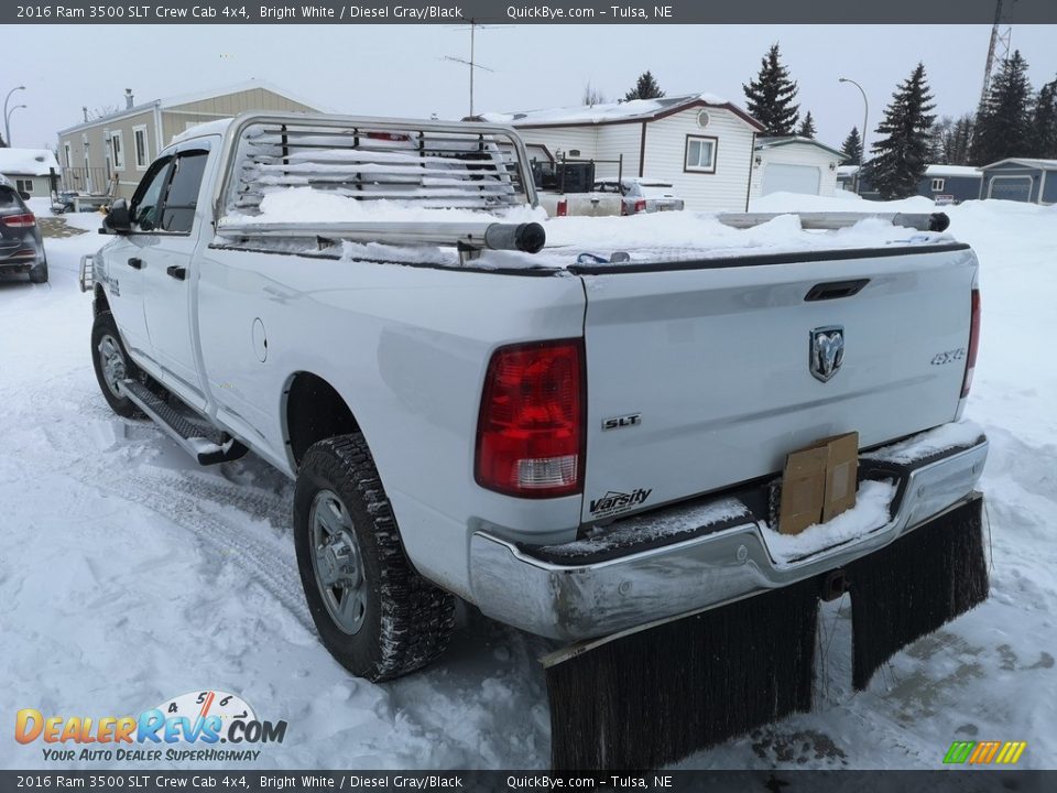 2016 Ram 3500 SLT Crew Cab 4x4 Bright White / Diesel Gray/Black Photo #7