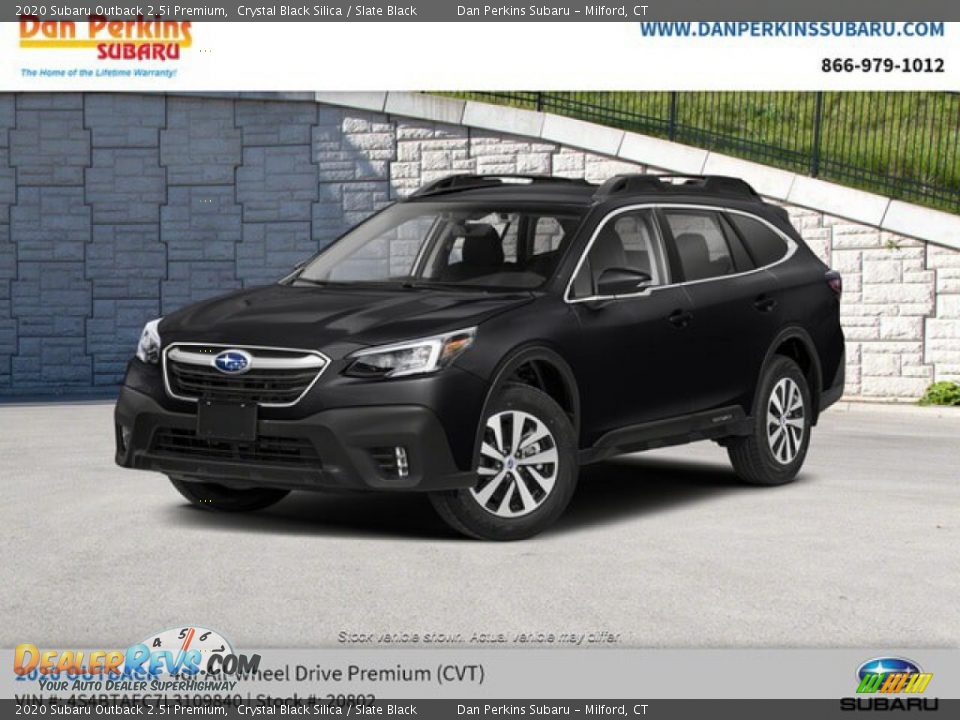 2020 Subaru Outback 2.5i Premium Crystal Black Silica / Slate Black Photo #1