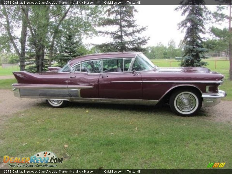 Maroon Metallic 1958 Cadillac Fleetwood Sixty Special Photo #1