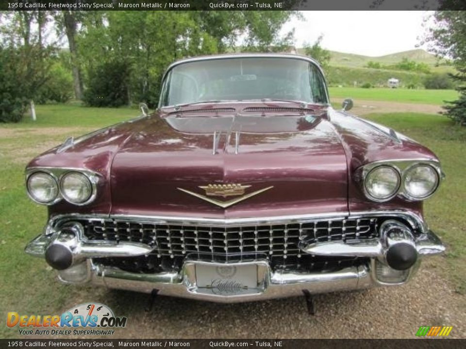 Maroon Metallic 1958 Cadillac Fleetwood Sixty Special Photo #2