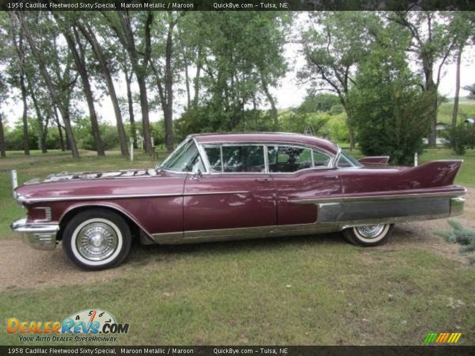 Maroon Metallic 1958 Cadillac Fleetwood Sixty Special Photo #4