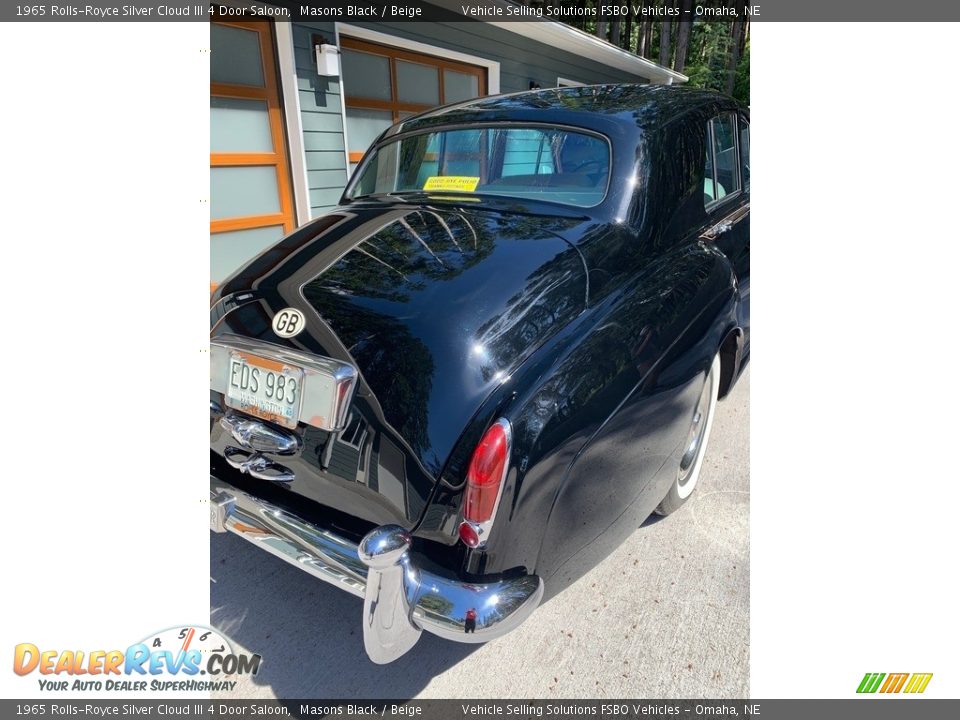 1965 Rolls-Royce Silver Cloud III 4 Door Saloon Masons Black / Beige Photo #12