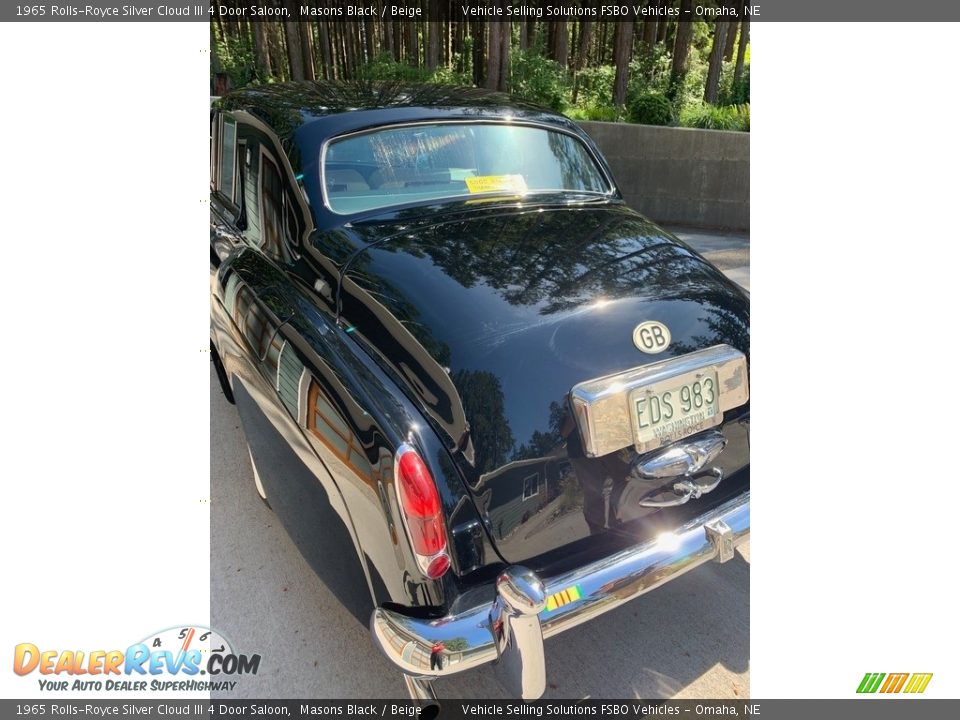 Masons Black 1965 Rolls-Royce Silver Cloud III 4 Door Saloon Photo #17