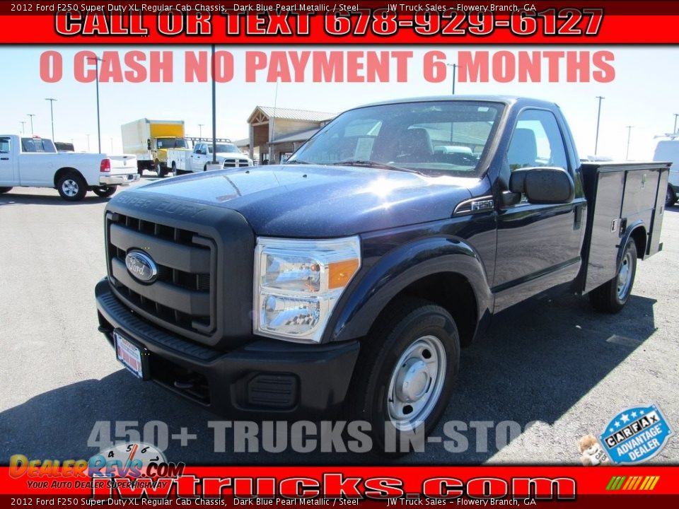 2012 Ford F250 Super Duty XL Regular Cab Chassis Dark Blue Pearl Metallic / Steel Photo #1