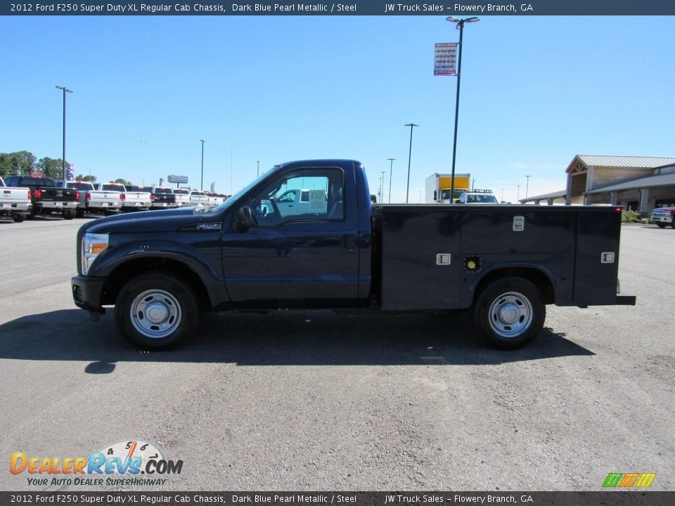 2012 Ford F250 Super Duty XL Regular Cab Chassis Dark Blue Pearl Metallic / Steel Photo #2