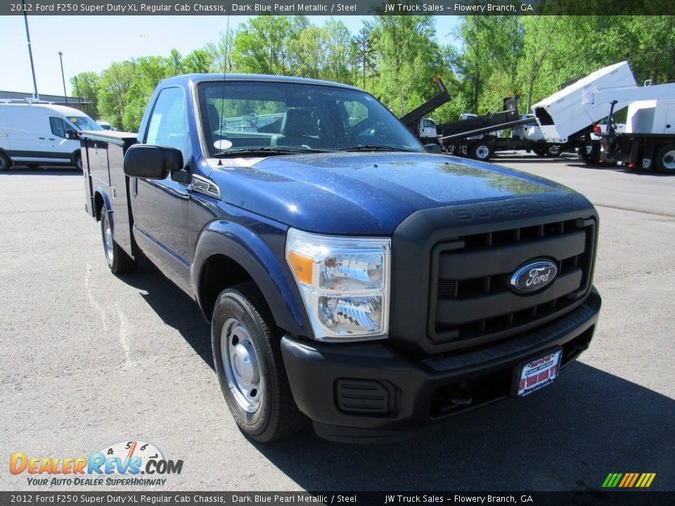 2012 Ford F250 Super Duty XL Regular Cab Chassis Dark Blue Pearl Metallic / Steel Photo #7