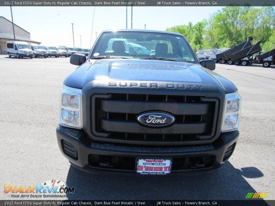 2012 Ford F250 Super Duty XL Regular Cab Chassis Dark Blue Pearl Metallic / Steel Photo #8