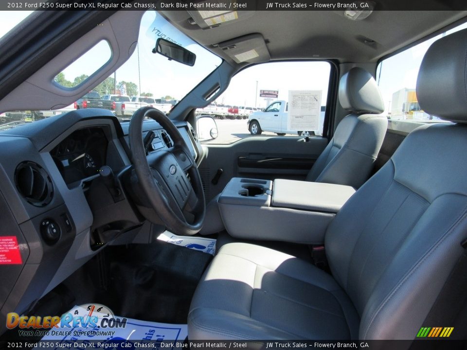 2012 Ford F250 Super Duty XL Regular Cab Chassis Dark Blue Pearl Metallic / Steel Photo #17