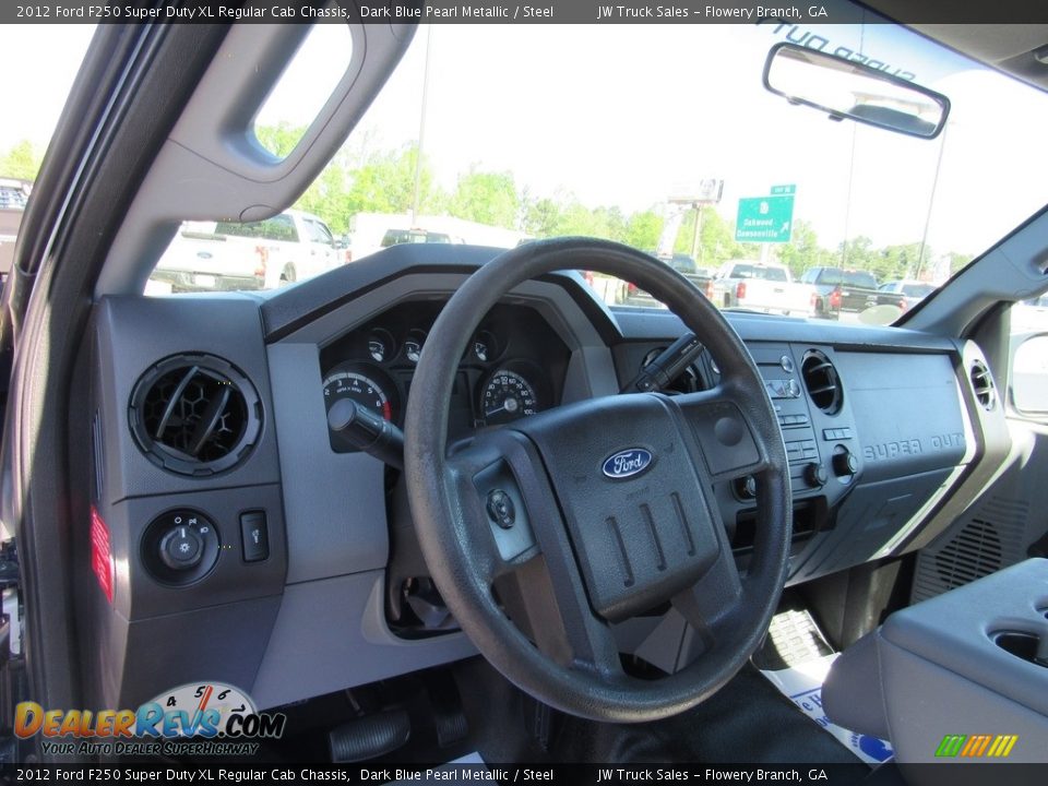 2012 Ford F250 Super Duty XL Regular Cab Chassis Dark Blue Pearl Metallic / Steel Photo #18