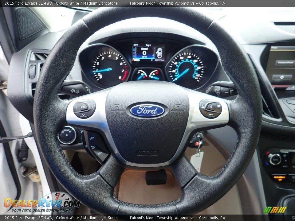 2015 Ford Escape SE 4WD Oxford White / Medium Light Stone Photo #20