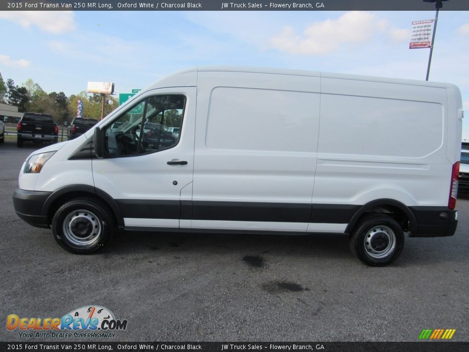 2015 Ford Transit Van 250 MR Long Oxford White / Charcoal Black Photo #2