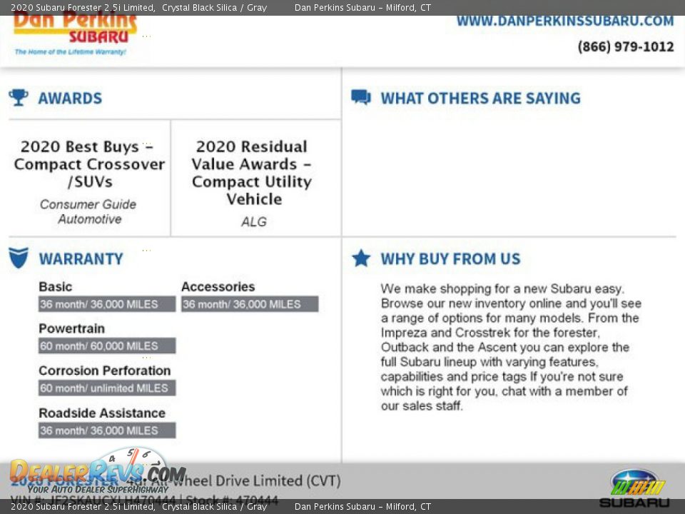 2020 Subaru Forester 2.5i Limited Crystal Black Silica / Gray Photo #16