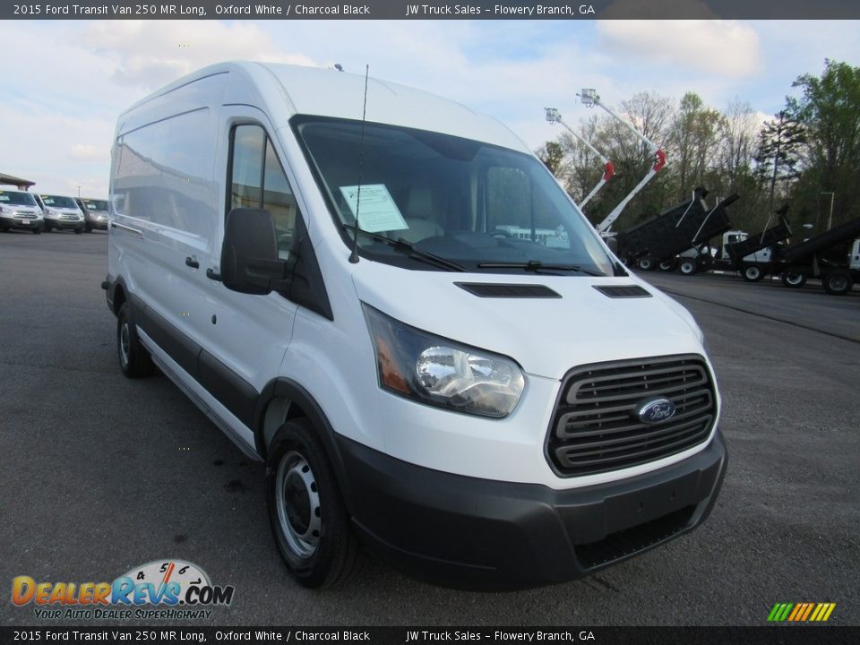 Oxford White 2015 Ford Transit Van 250 MR Long Photo #7