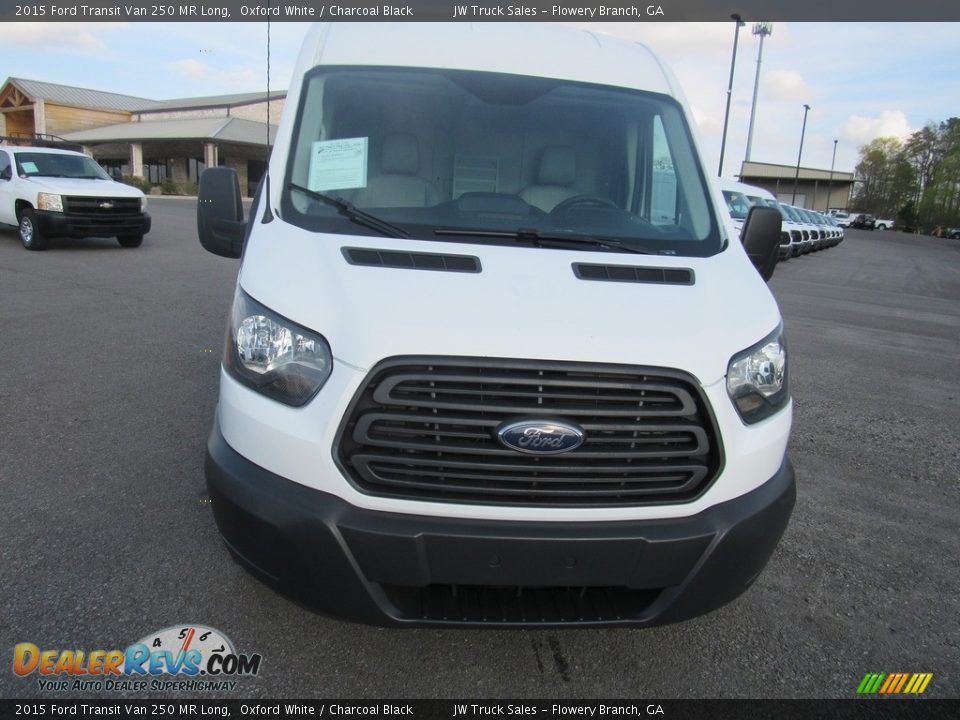 2015 Ford Transit Van 250 MR Long Oxford White / Charcoal Black Photo #8