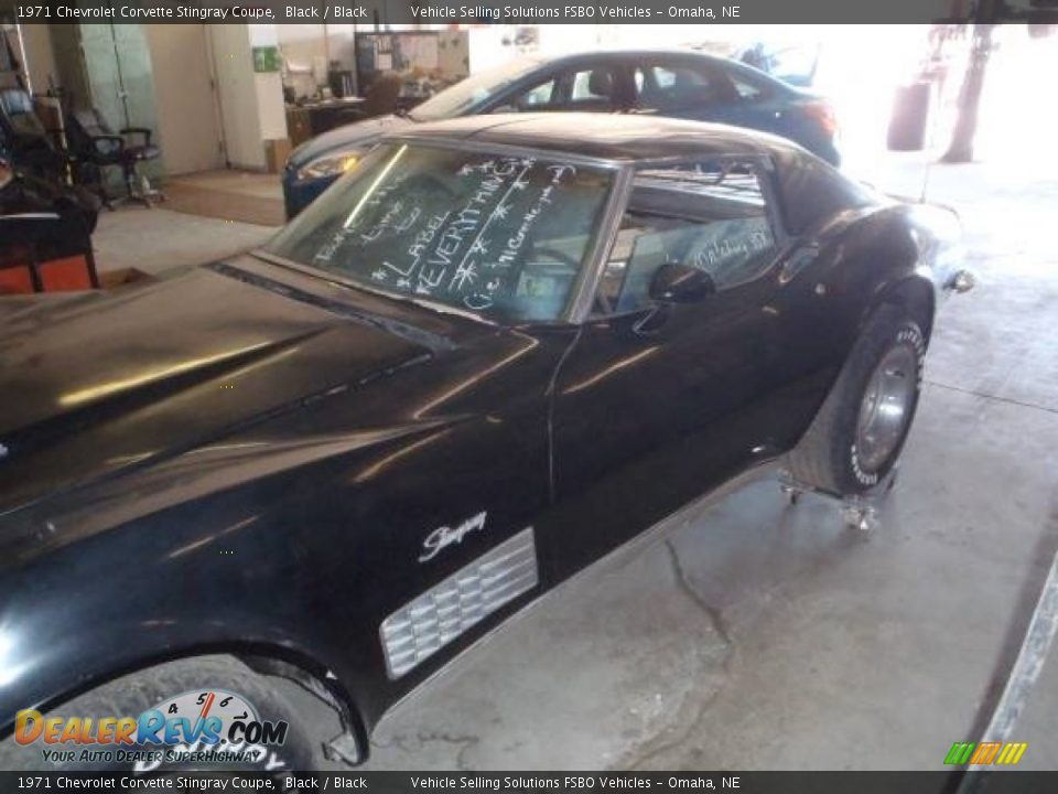 1971 Chevrolet Corvette Stingray Coupe Black / Black Photo #2