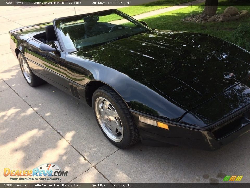 1988 Chevrolet Corvette Convertible Black / Black Photo #1