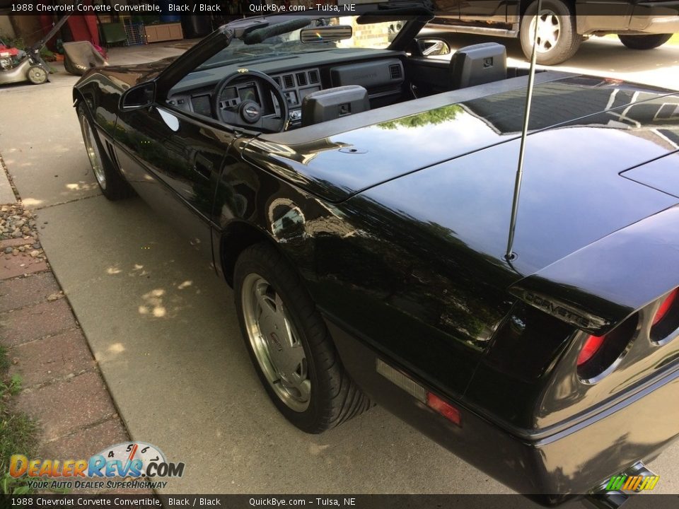 1988 Chevrolet Corvette Convertible Black / Black Photo #3