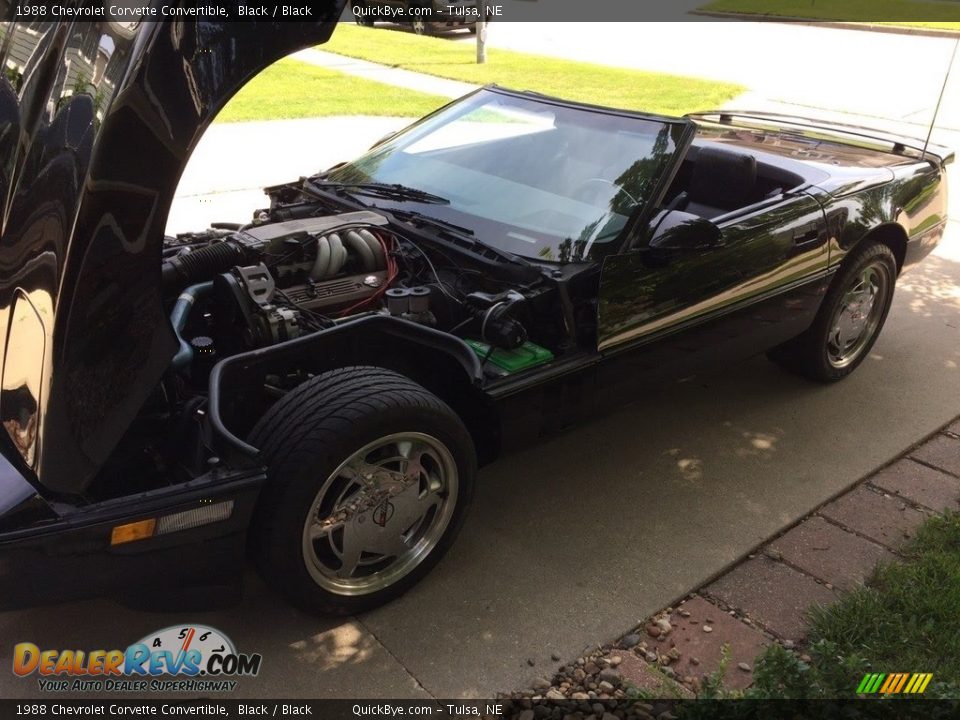 1988 Chevrolet Corvette Convertible Black / Black Photo #4