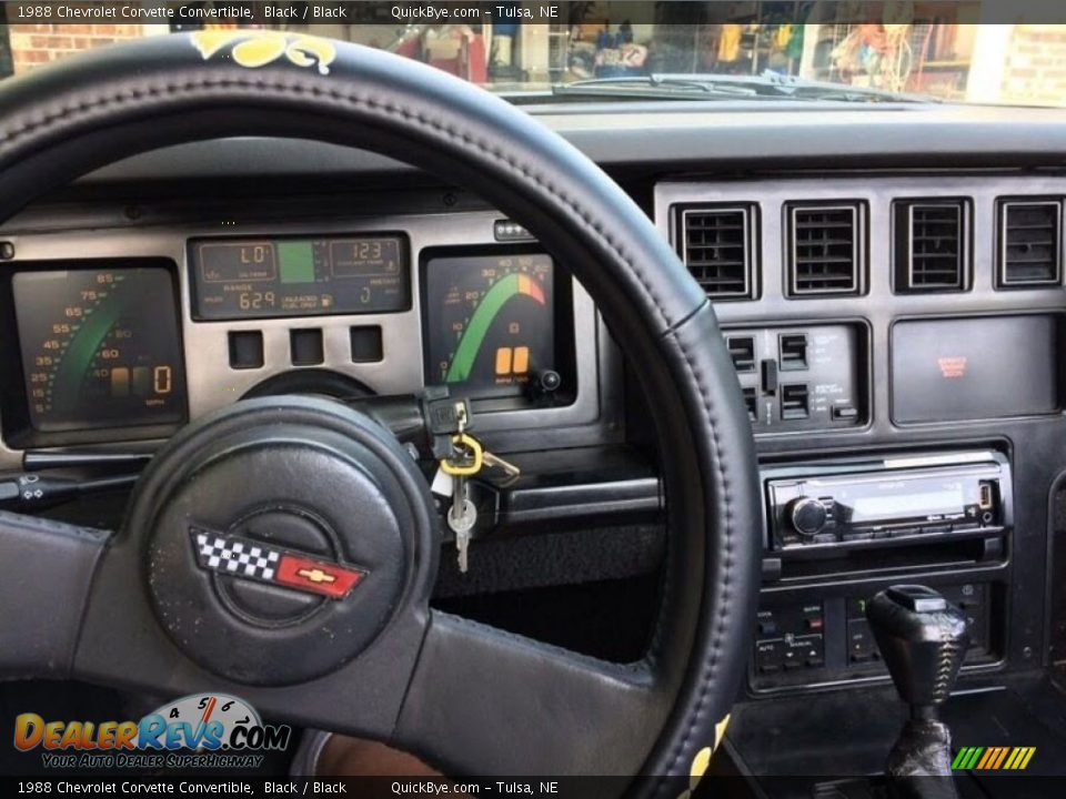 1988 Chevrolet Corvette Convertible Black / Black Photo #7