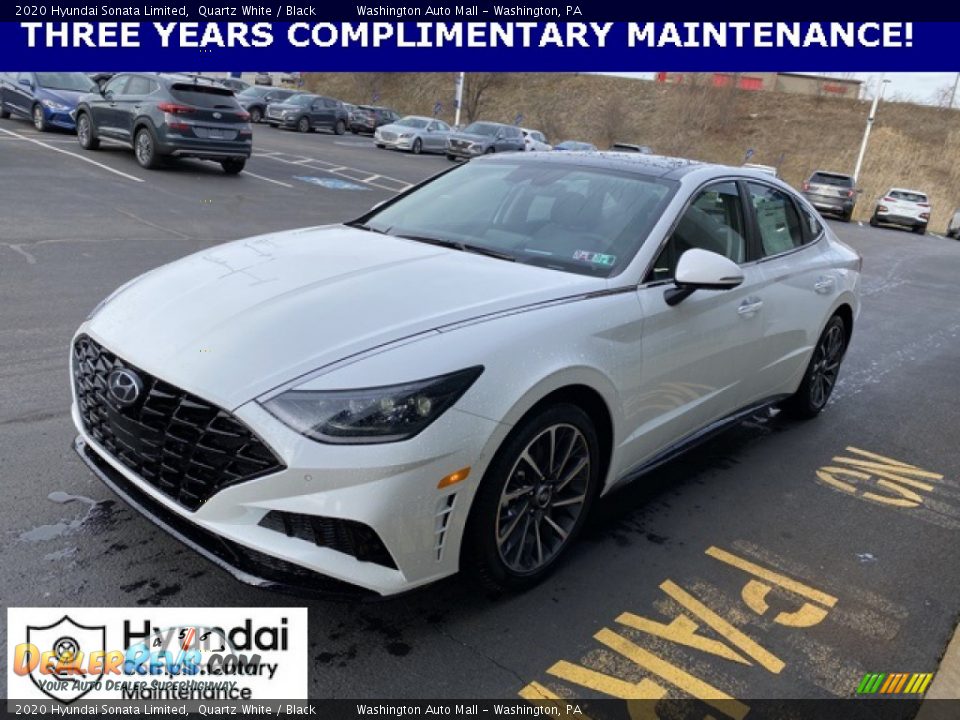 2020 Hyundai Sonata Limited Quartz White / Black Photo #7