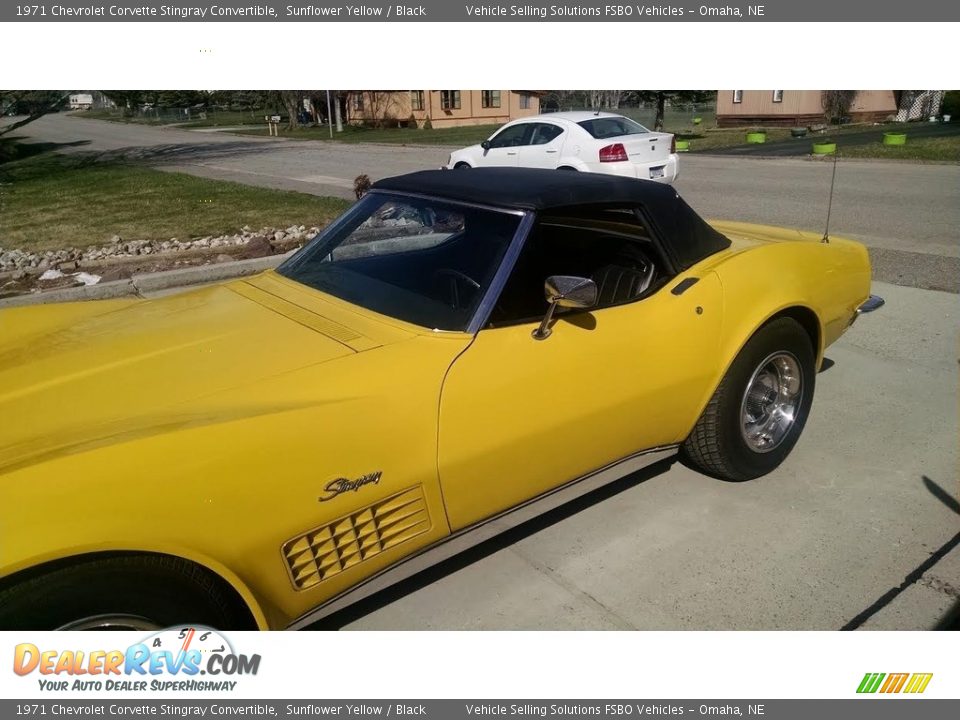 1971 Chevrolet Corvette Stingray Convertible Sunflower Yellow / Black Photo #3