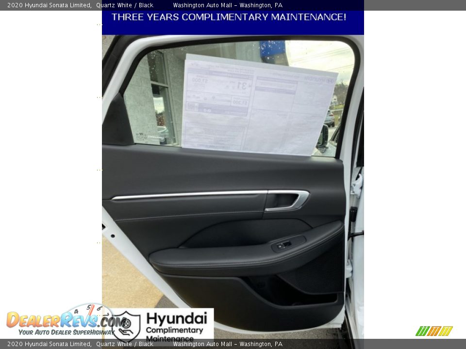 2020 Hyundai Sonata Limited Quartz White / Black Photo #17