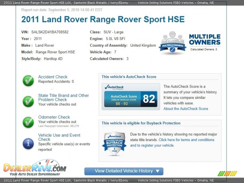 Dealer Info of 2011 Land Rover Range Rover Sport HSE LUX Photo #2
