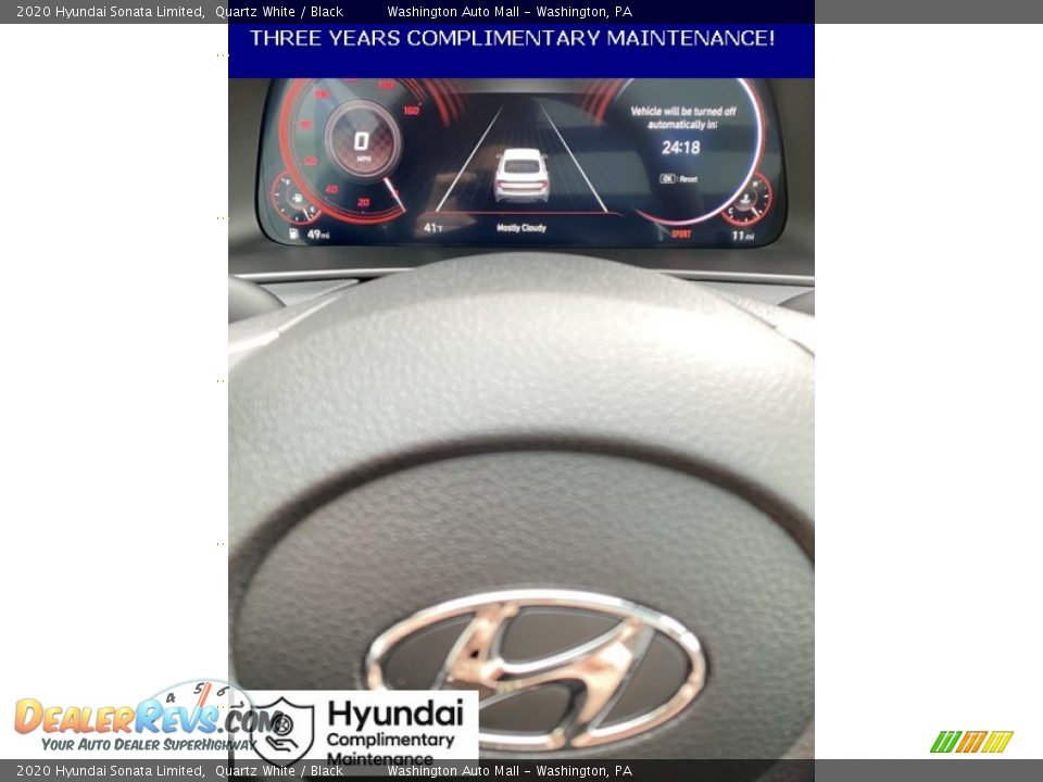 2020 Hyundai Sonata Limited Quartz White / Black Photo #29