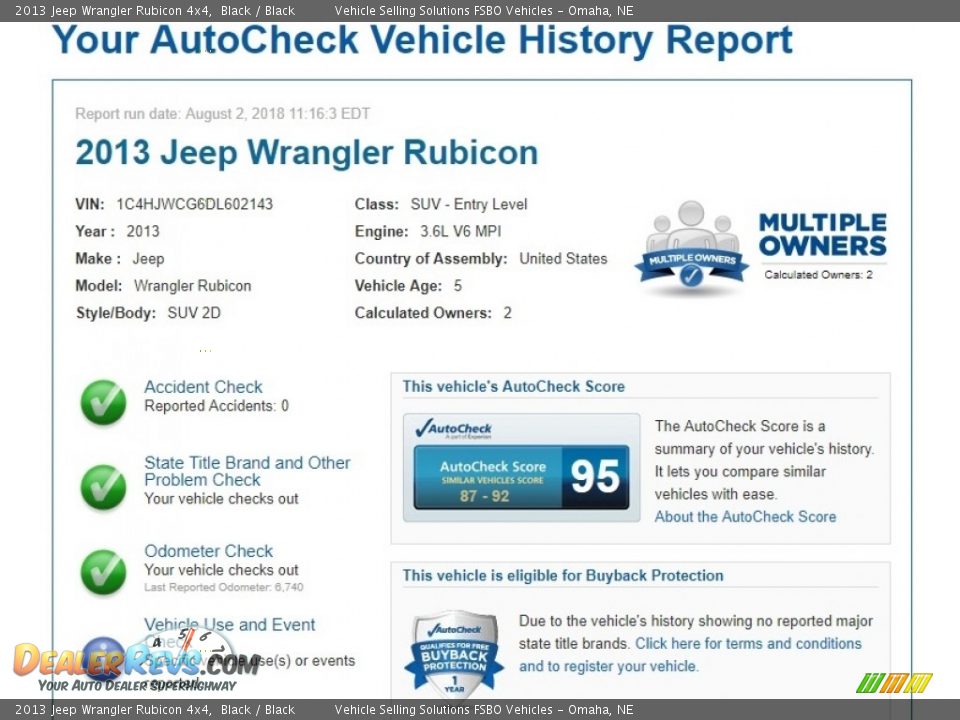 Dealer Info of 2013 Jeep Wrangler Rubicon 4x4 Photo #2