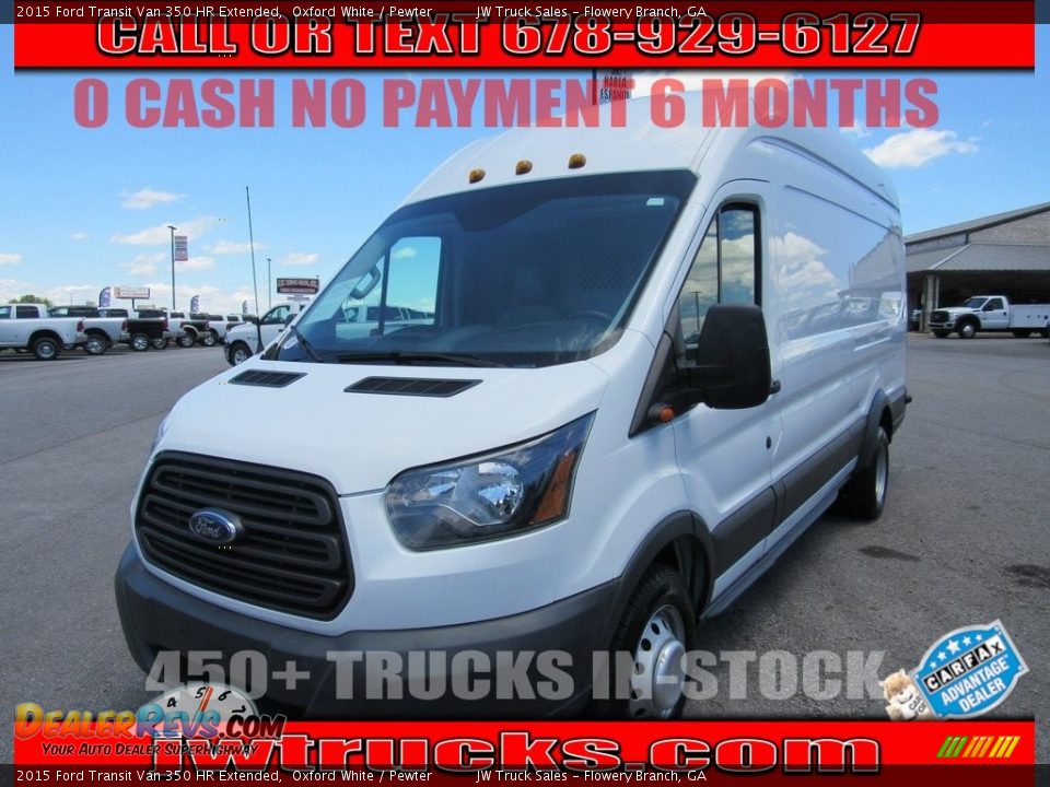 2015 Ford Transit Van 350 HR Extended Oxford White / Pewter Photo #1