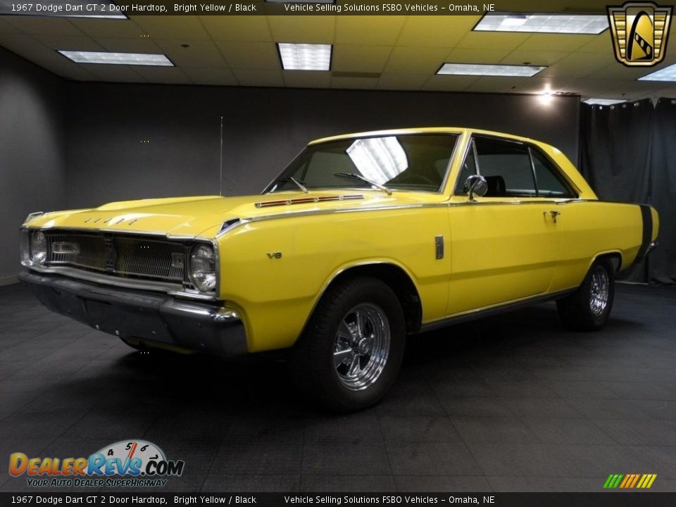 Bright Yellow 1967 Dodge Dart GT 2 Door Hardtop Photo #1