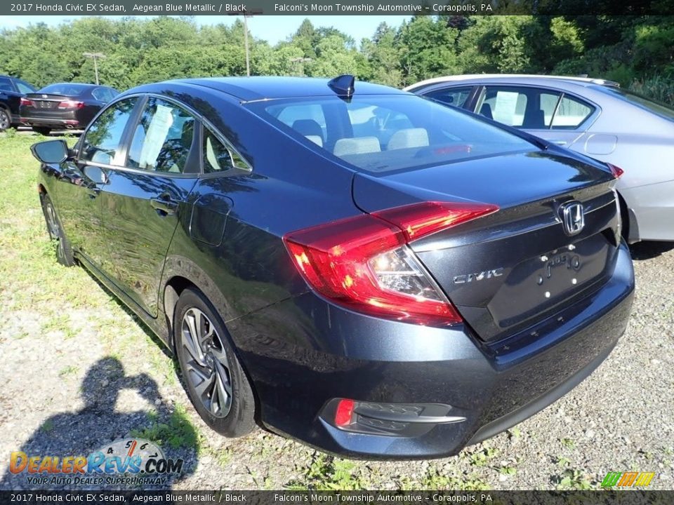 2017 Honda Civic EX Sedan Aegean Blue Metallic / Black Photo #2