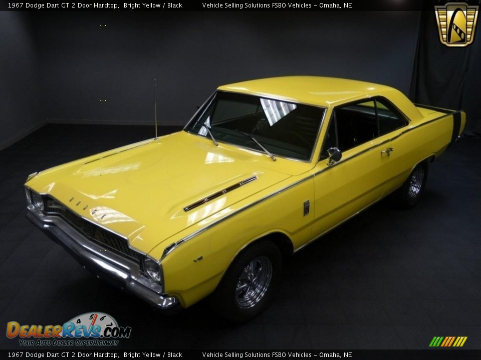 1967 Dodge Dart GT 2 Door Hardtop Bright Yellow / Black Photo #2