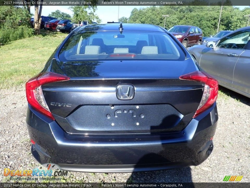 2017 Honda Civic EX Sedan Aegean Blue Metallic / Black Photo #3