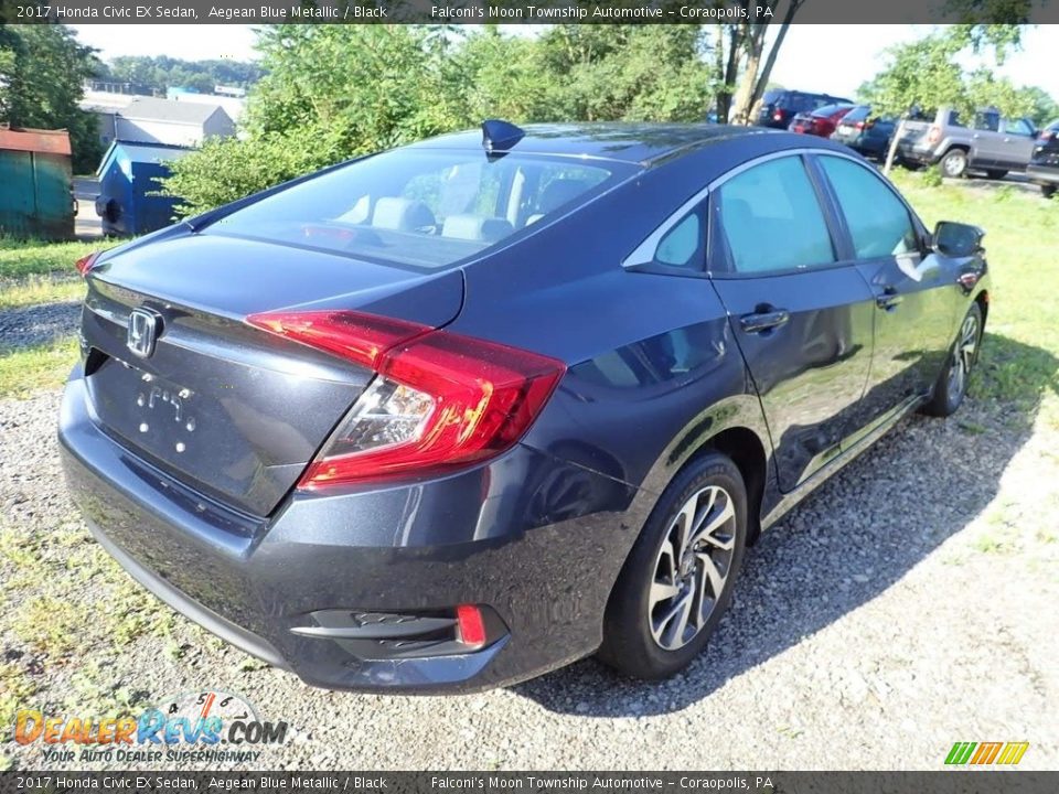 2017 Honda Civic EX Sedan Aegean Blue Metallic / Black Photo #4
