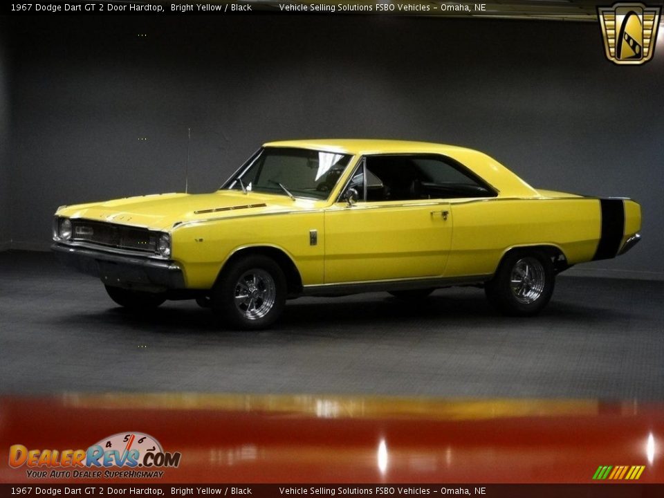 1967 Dodge Dart GT 2 Door Hardtop Bright Yellow / Black Photo #5