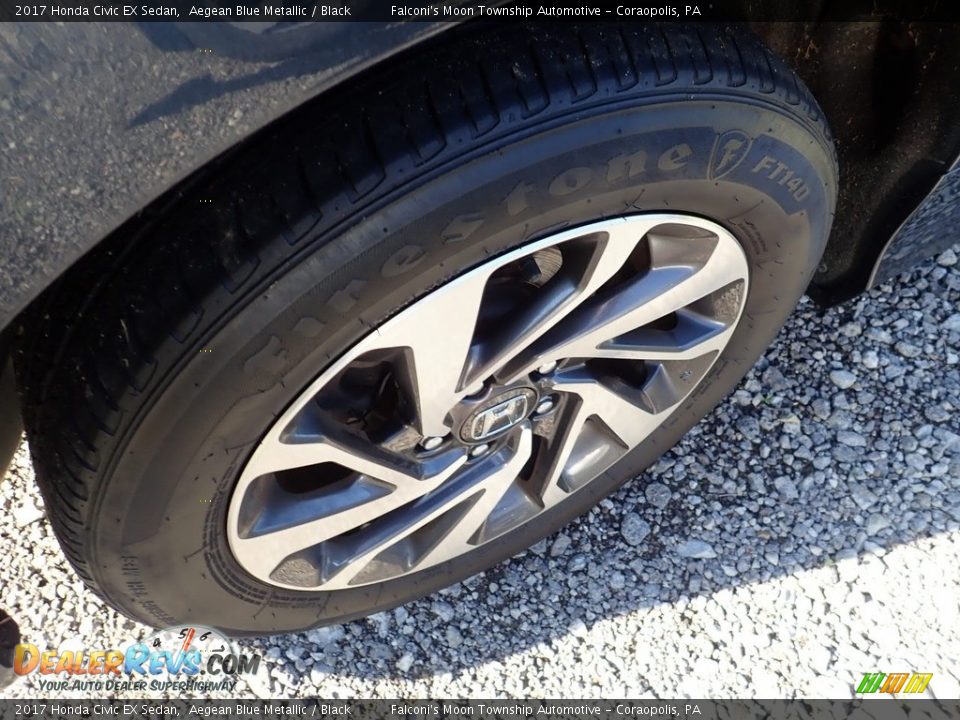 2017 Honda Civic EX Sedan Aegean Blue Metallic / Black Photo #5