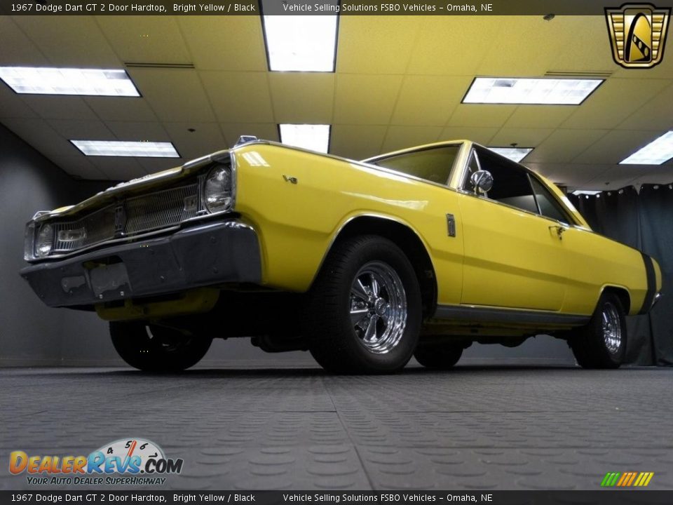 1967 Dodge Dart GT 2 Door Hardtop Bright Yellow / Black Photo #8