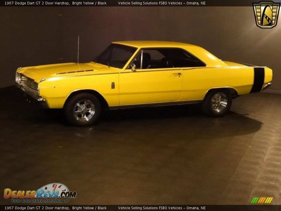 1967 Dodge Dart GT 2 Door Hardtop Bright Yellow / Black Photo #9