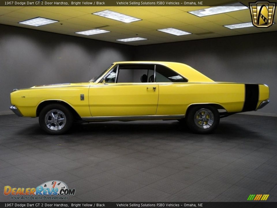 1967 Dodge Dart GT 2 Door Hardtop Bright Yellow / Black Photo #10