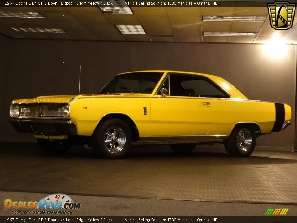 1967 Dodge Dart GT 2 Door Hardtop Bright Yellow / Black Photo #11