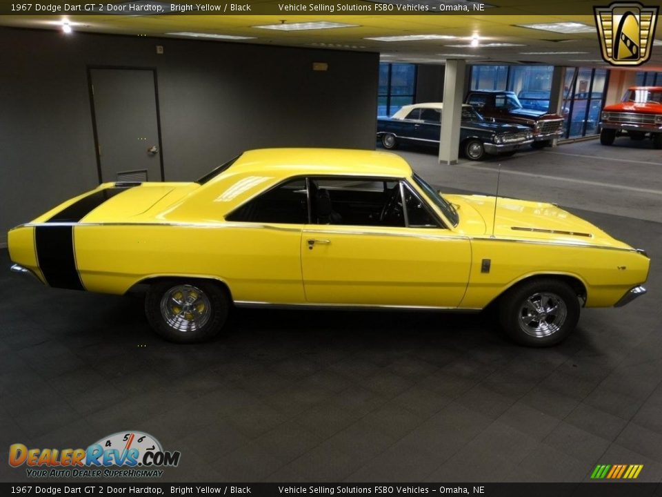 1967 Dodge Dart GT 2 Door Hardtop Bright Yellow / Black Photo #16