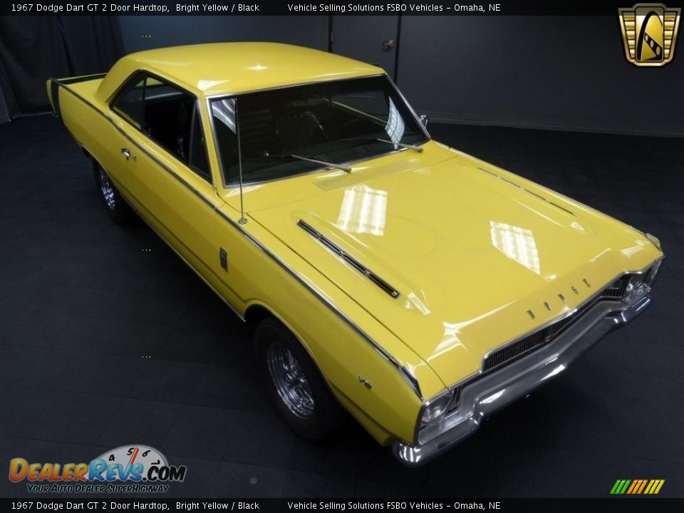 1967 Dodge Dart GT 2 Door Hardtop Bright Yellow / Black Photo #20