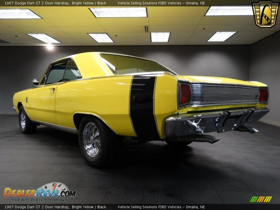 1967 Dodge Dart GT 2 Door Hardtop Bright Yellow / Black Photo #22