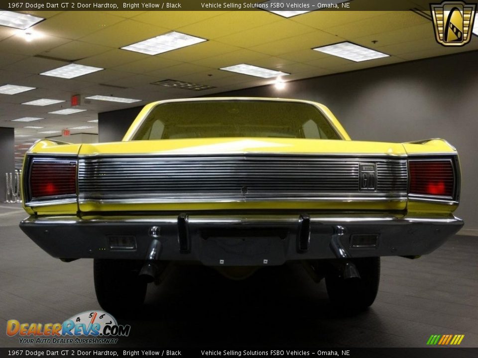 1967 Dodge Dart GT 2 Door Hardtop Bright Yellow / Black Photo #26