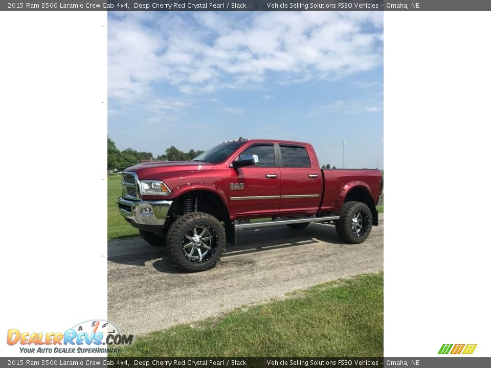 2015 Ram 3500 Laramie Crew Cab 4x4 Deep Cherry Red Crystal Pearl / Black Photo #1