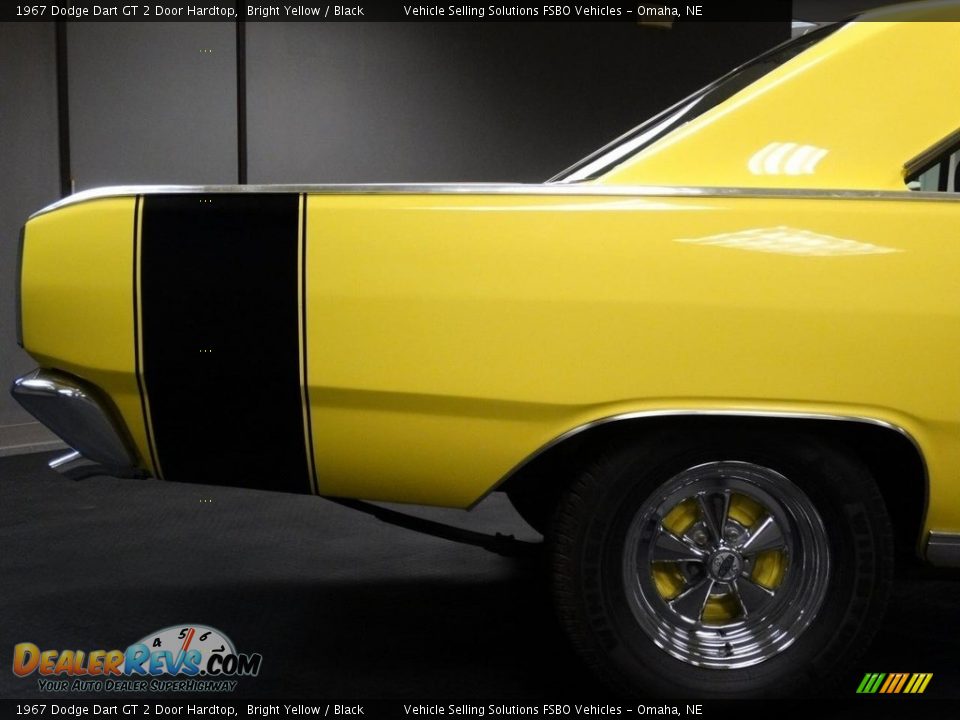 1967 Dodge Dart GT 2 Door Hardtop Bright Yellow / Black Photo #30