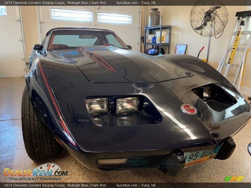 1974 Chevrolet Corvette Stingray Coupe Midnight Blue / Dark Red Photo #3